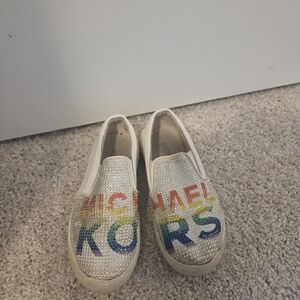 Michael Kors Kids' White and Multicolor Slip-On Sneakers